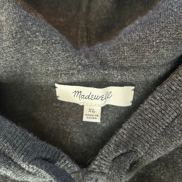 Women's Black Madewell Hooded sweater dress size XL oversized Comfort cozycore - Picture 2 of 7